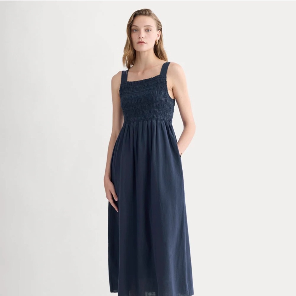 Everlane gauze smock dress